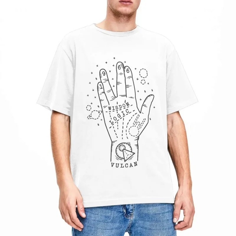 科幻動漫Star Trek星際迷航（星際旅行）圖案印花男士百分百純棉圓領短袖T恤