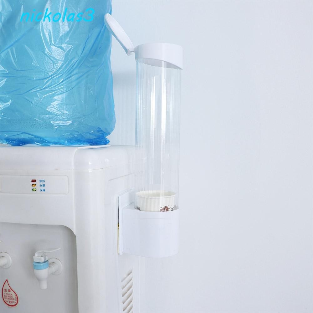 NICKOLAS杯子分配器飲水機用錐形或平底杯塑料壁掛式防塵的取杯器