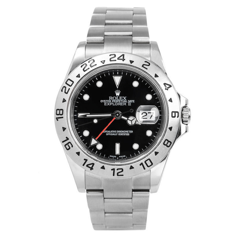 勞力士勞力士 Explorer 16570 男士機械表不銹鋼腕錶黑色錶盤