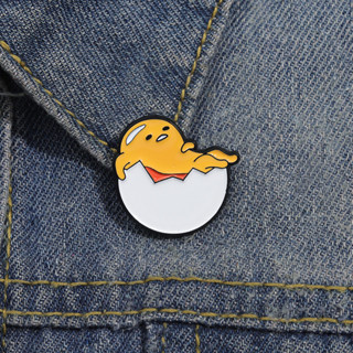 可愛的雞蛋琺瑯胸針卡通蛋黃金屬徽章包配件禮物