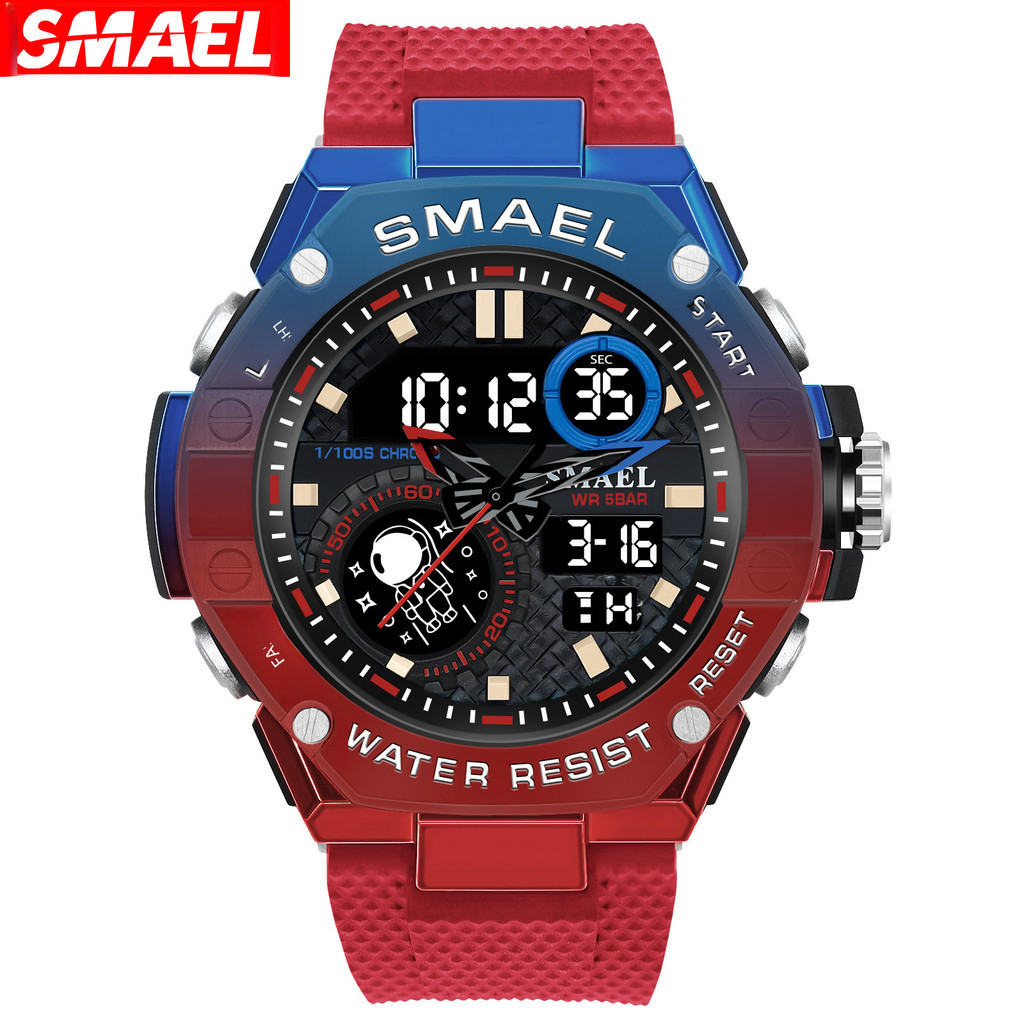 SMAEL/斯麥爾爆款酷炫太空人電子手錶跨境戶外多功能防水運動手錶