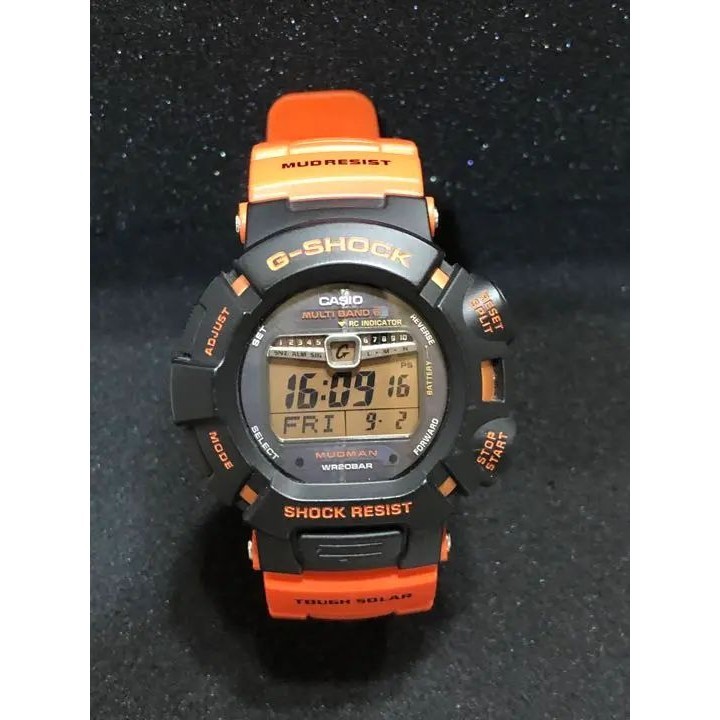 CASIO G-shock 手錶 G-SHOCK MULTI BAND 電波 橘色 太陽能 限定 日本直送 二手