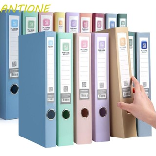 Antione A4 文件夾,加厚防塵紙收納盒,文件收納盒莫蘭迪彩色 PP 塑料文件盒試卷