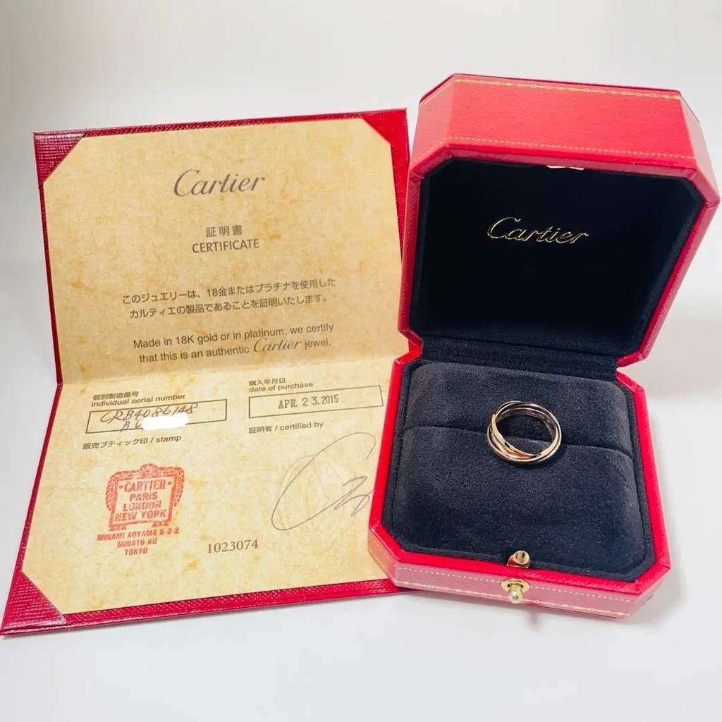 Cartier 卡地亞 戒指 750 Trinity系列 日本直送 二手