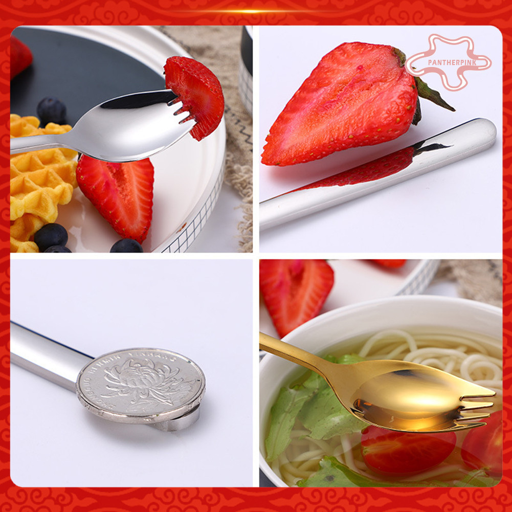 ☀☼2合1多功能叉勺勺叉麵條水果沙拉廚房餐廳工具