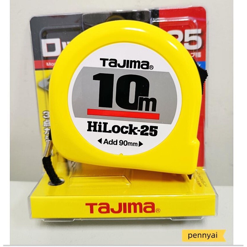 日本TAJIMA HILOC高精度鋼製測量捲尺10M   高品質防摔捲尺L25100