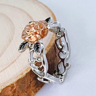 玫瑰戒指婚禮訂婚時尚浪漫珠寶戒指