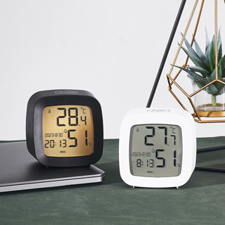 多功能時鐘溫度溼度小巧LCD鐘錶簡約學生時鐘創意床頭鬧鐘