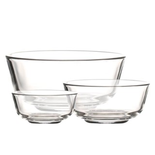 水晶玻璃透明玻璃沙拉碗家用耐熱泡麵大碗大號湯碗水果盤套裝