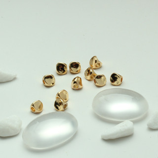 TL-(30pcs)-14k包金光面不定型扭珠diy手工飾品配件金色項鍊手鏈串珠資料
