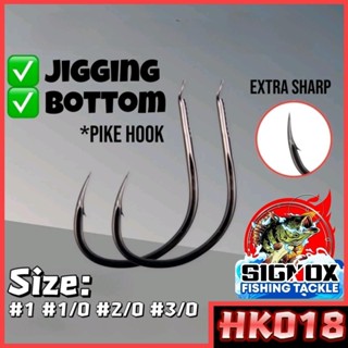 _Signox_Black Assist Hook Jigging Hook J-Pike 底部釣魚鉤不銹鋼 Mata