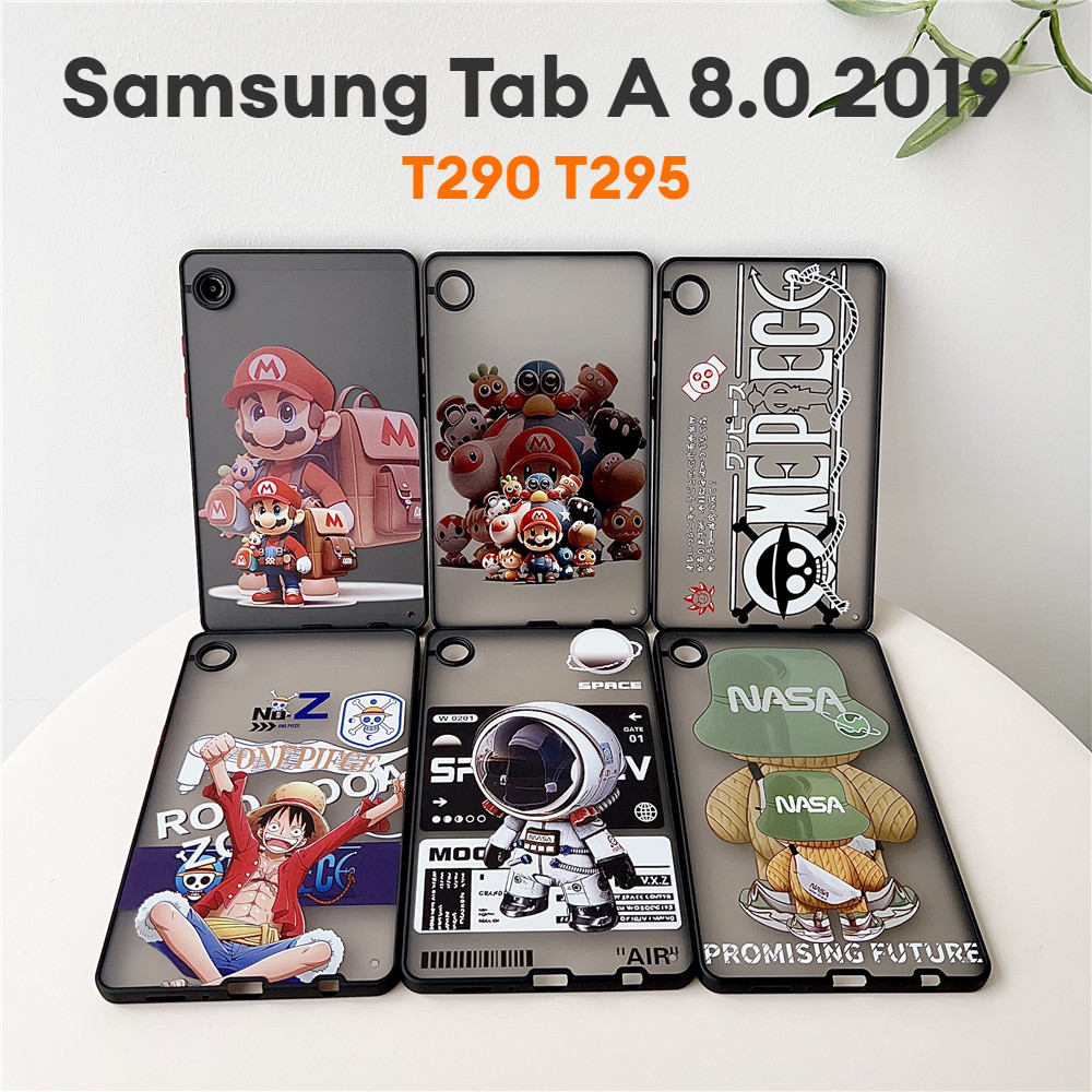 SAMSUNG 海盜王馬里奧啞光後蓋適用於三星 Galaxy Tab A 8.0 2019 SM-T290 T295 T