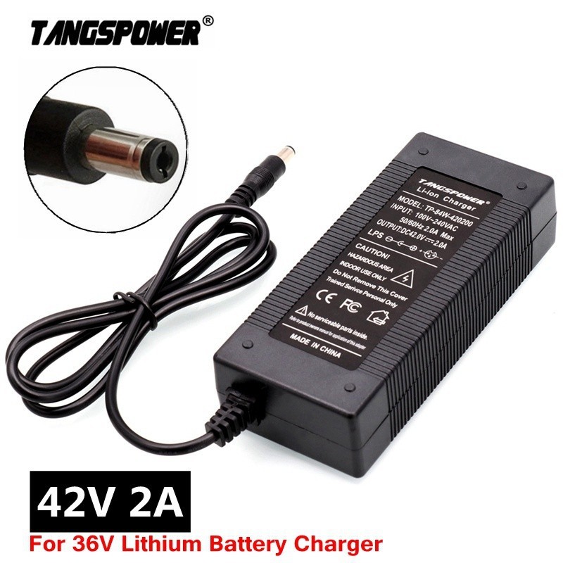 36v 電池充電器輸出 42V 2A 輸入 100-240V 適用於 10Series 36V 電動自行車電池充電器 E