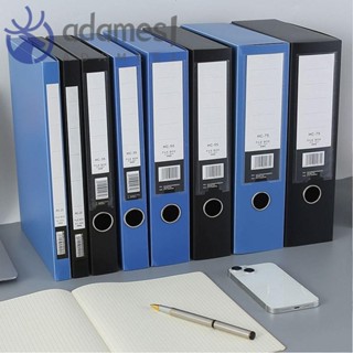 ADAMES紙張收納盒,防塵PP塑料A4文件夾,文件組織器加厚黑色藍色文檔案例試紙