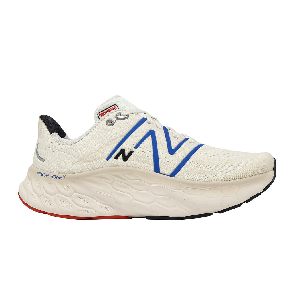 New Balance More V4 NB 男鞋 白 藍 路跑 慢跑鞋 [YUBO] MMORCE4-2E寬楦