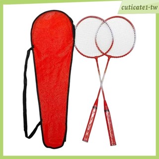 [CuticatecbTW] 羽毛球拍羽毛球拍 2 件套羽毛球拍羽毛球