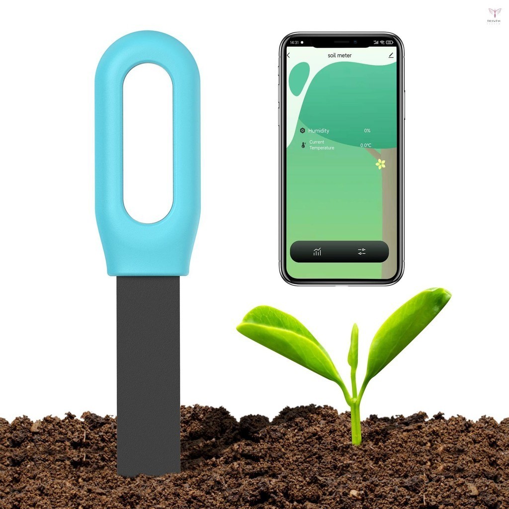塗鴉bt智能2in1土壤水分環境溫度測試儀室內盆栽植物測量儀植物栽培園藝工具bt連接
