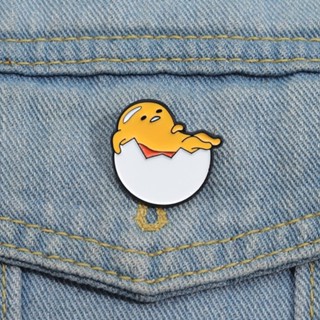 可愛的雞蛋琺瑯胸針卡通蛋黃金屬徽章袋別針首飾配件禮物