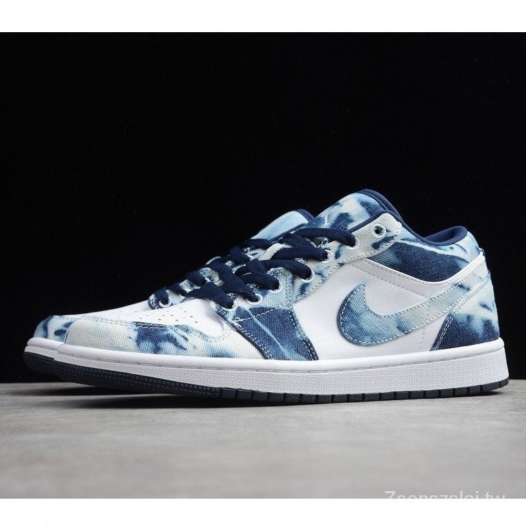 top Air Jordan 1 Low水洗牛仔男女籃球鞋AJ1跑步鞋AJ運動鞋CZ8455-100