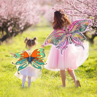 兒童裝扮精靈造型天使蝴蝶翅膀套裝披風面具萬聖節舞台表演服