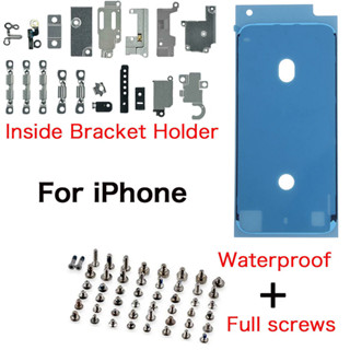 適用於 iPhone 6S 7 8 Plus X XR XS Max 的全套小型金屬內部支架,帶所有螺絲和防水膠帶