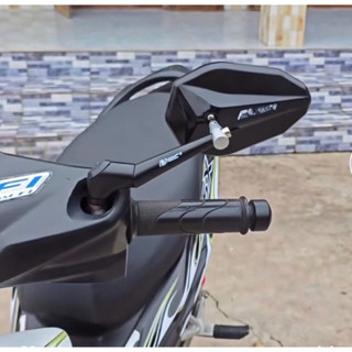 Mirror H2C V2 後視鏡 H2C V2 車型 V2 黑/銀全標鏡面摩托車後視鏡 H2C V2 玻璃