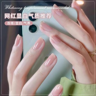 【現貨批發價】恩妮詩-網紅爆款冰透裸色指甲油膠2025年新款流行顯白果凍裸色百搭美甲膠