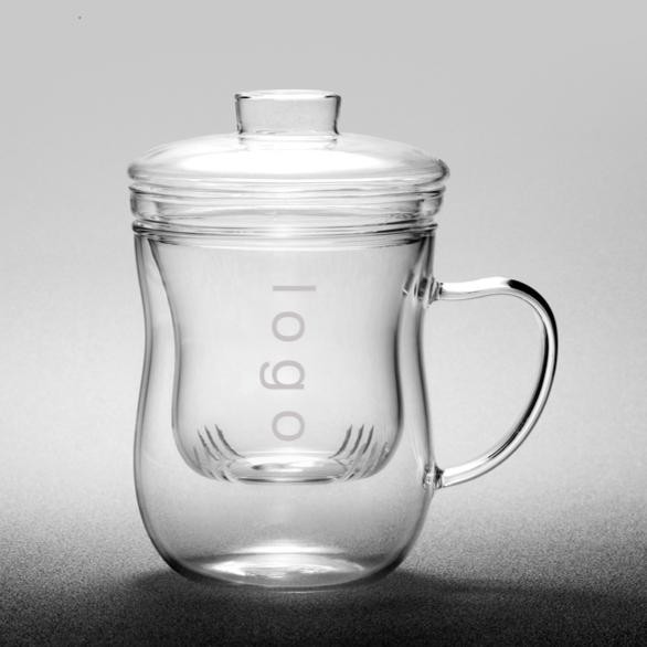 客製化【玻璃杯】飄逸杯 泡茶杯 玻璃杯 訂製logo 雙層玻璃茶杯 訂製 刻字 透明水杯 禮品杯