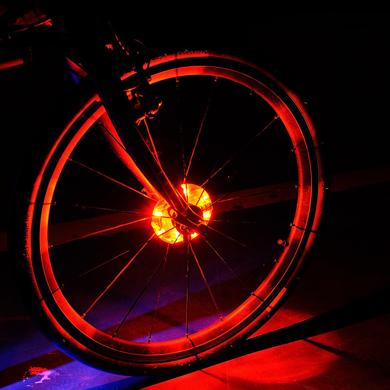 腳踏車燈夜騎風火輪騎行裝備單車配件套裝山地車輪胎燈車輪裝飾燈