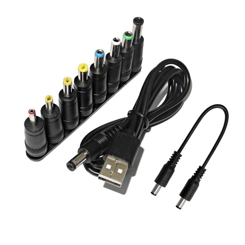 Zzz USB 5V 轉 DC5521 轉換器電纜 USB 轉 DC5 5x2 1mm 充電電纜 8 個適配器
