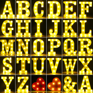 LED字母燈數字英文浪漫驚喜生日表白求婚佈置創意用品場景裝飾燈