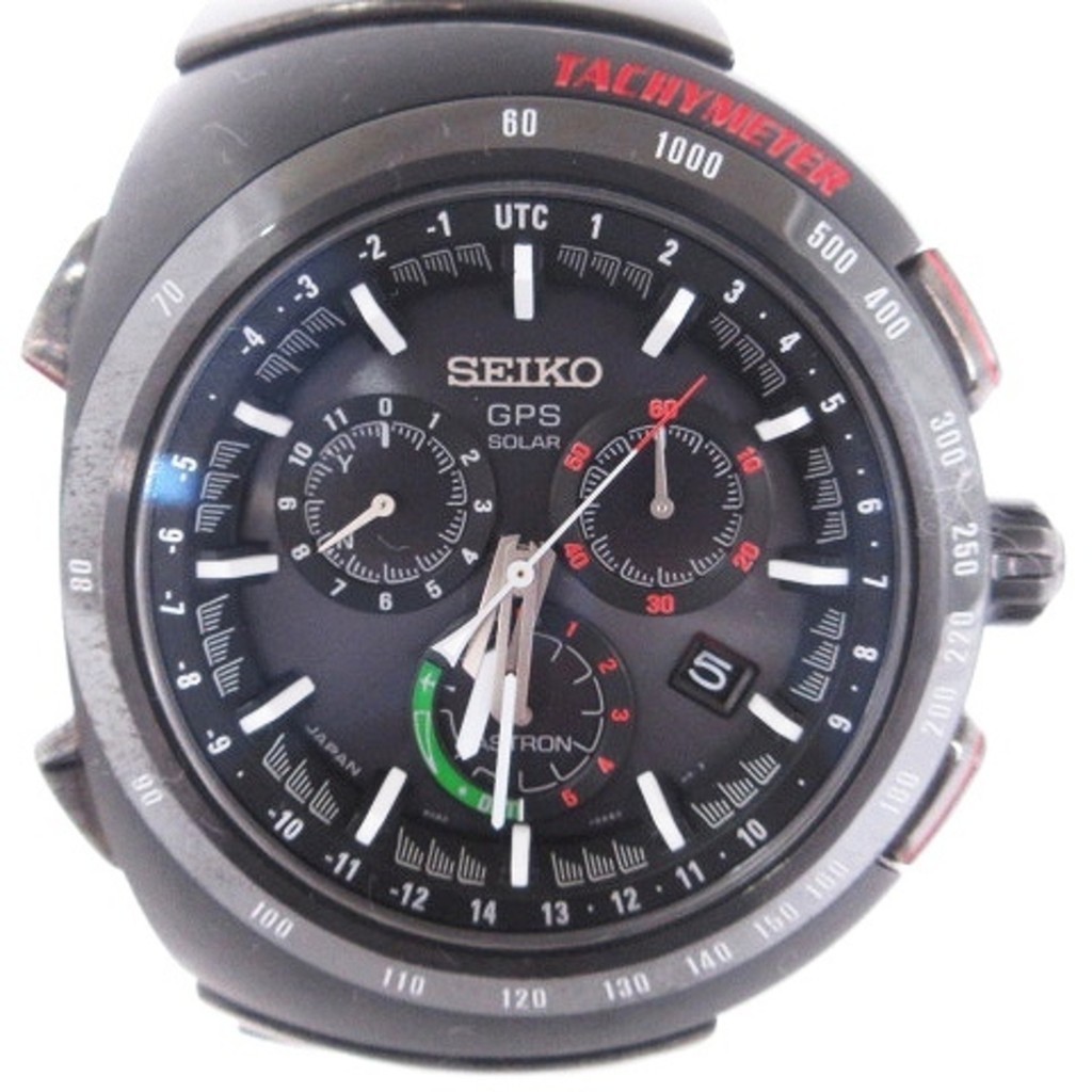 SEIKO 精工手錶astron計時儀 黑色 太陽能 日本直送 二手