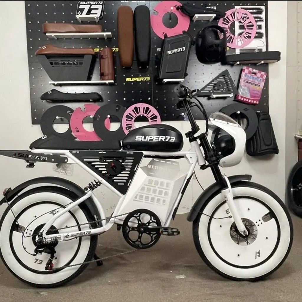 【臺灣專供】SUper 73 電動腳踏車黑武士白武士成人男女復古尚代步腳踏機車