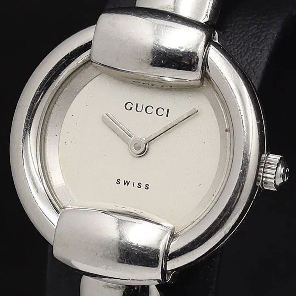 GUCCI 古馳 手錶 ㄇ字型拉鍊 銀色 女用 錶盤 日本直送 二手