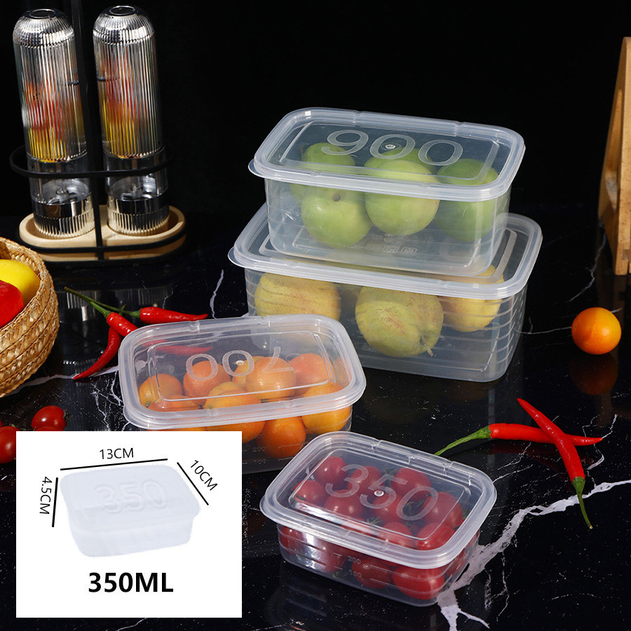 冰箱保鮮盒水果保鮮冷凍密封食物盒食品級透明塑膠帶蓋子