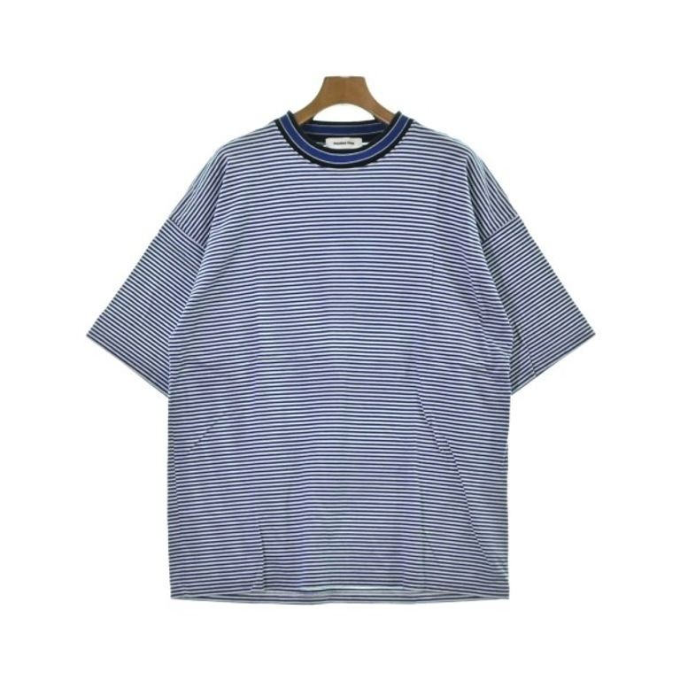 MONKEY TIME thyme針織上衣 T恤 襯衫橫條紋 男性 藍色 白色 日本直送 二手
