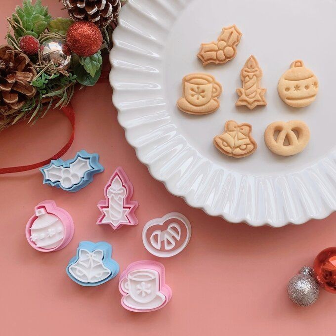 新款2023耶誕老人迷你日式可愛薑餅人曲奇烘焙餅乾模具3D立體卡通