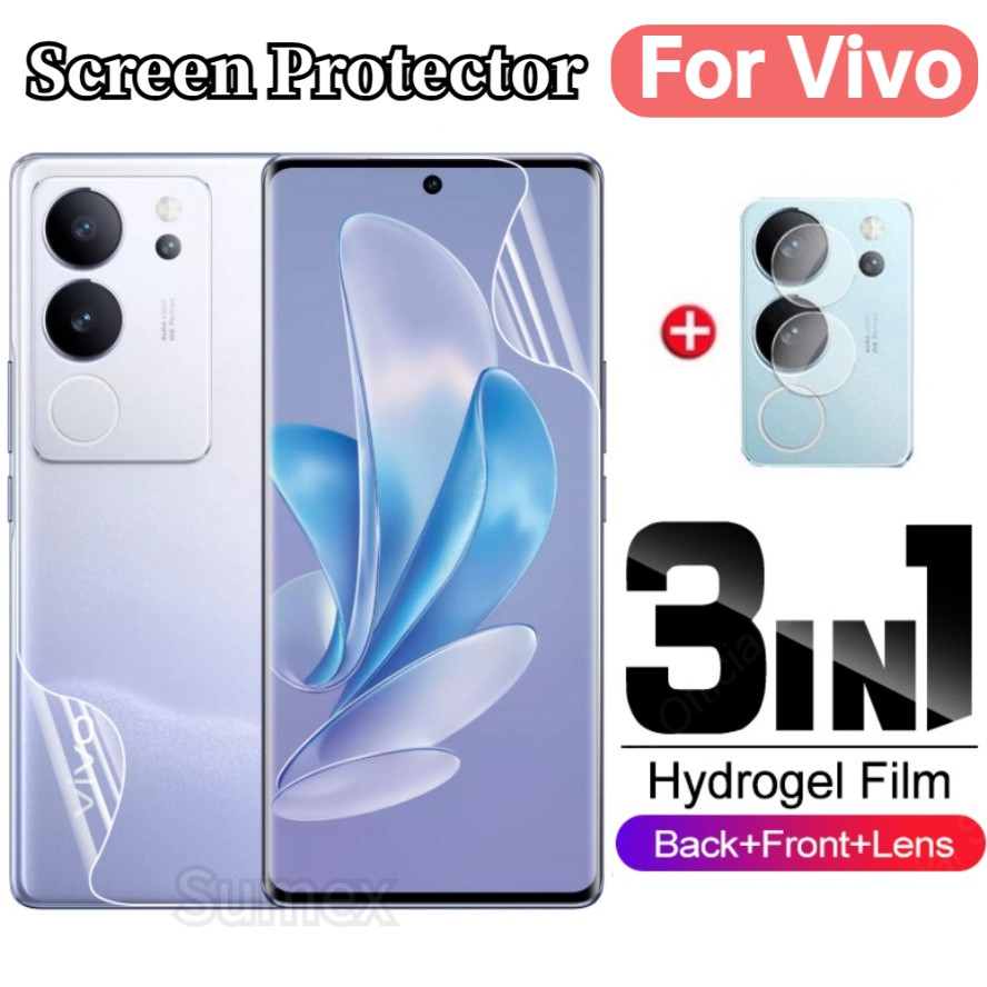 Vivo V29 V30 V27 Pro V30e V29e V27e 5G螢幕保護貼 水凝膠軟膜 相機鏡頭保護貼 防爆