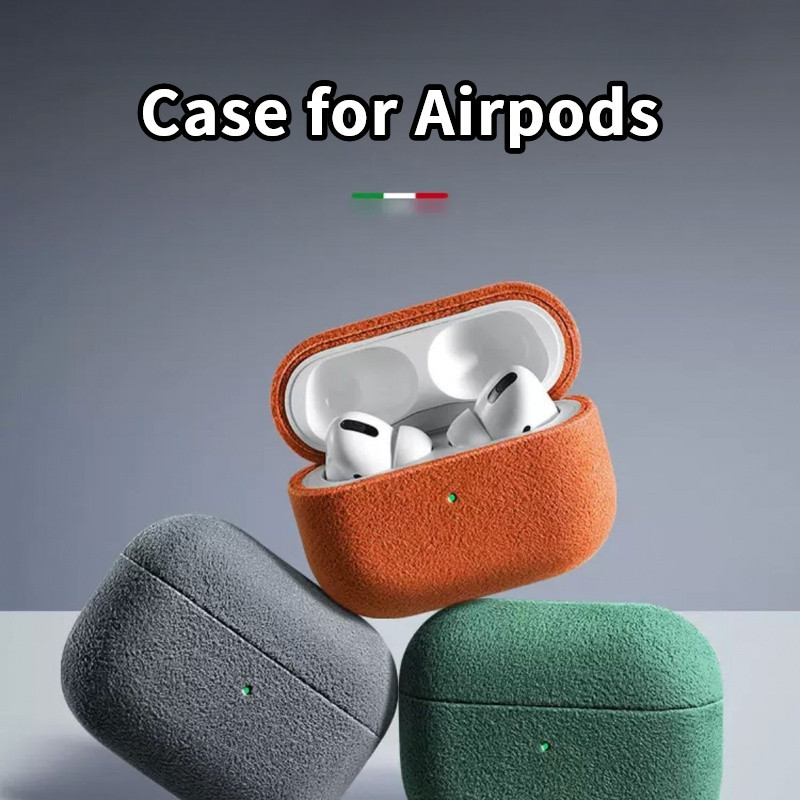 Suede Airpods pro2代蘋果Airpods pro/3/2/1代全包保護套麂皮Airpods pro2代保