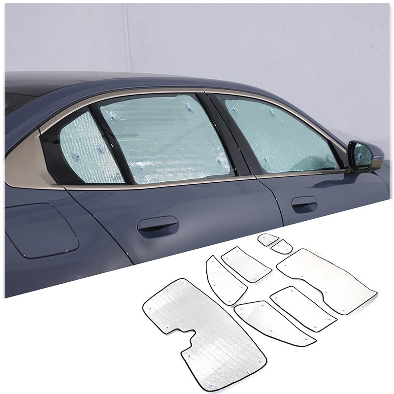 BMW 適用於寶馬 5 系 G60 2024 鋁箔汽車前擋風玻璃全窗玻璃防曬陽傘汽車配件