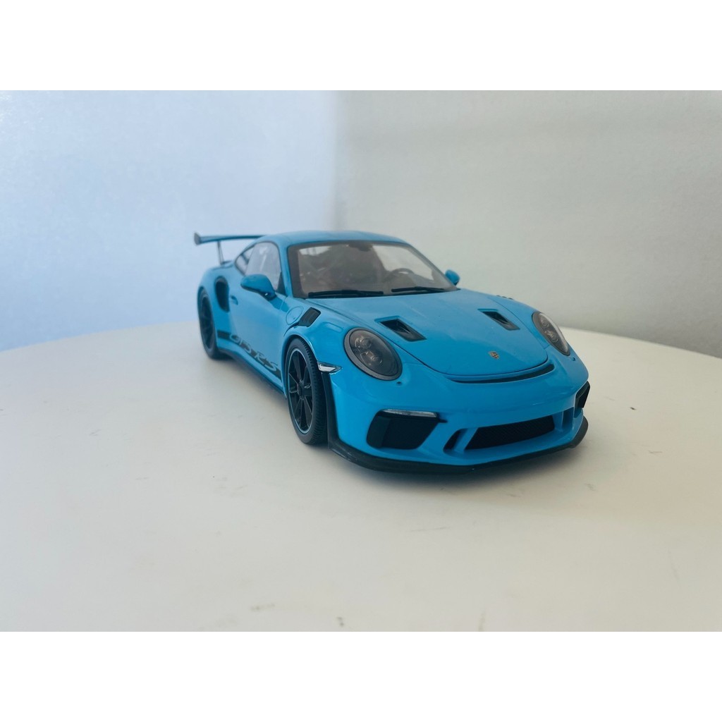 Welly威利 1/18 保時捷911 GT3 RS 藍色