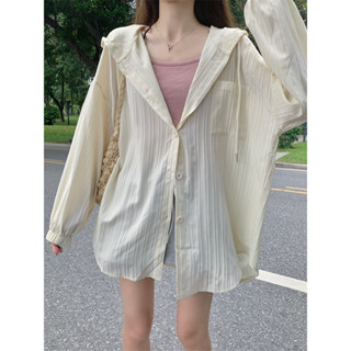 L-4XL 200斤可穿 多色可選 夏季韓版大尺碼防曬衣 防曬連帽衫 防曬罩衫 寬鬆顯瘦 薄款防曬外套 長袖 開衫