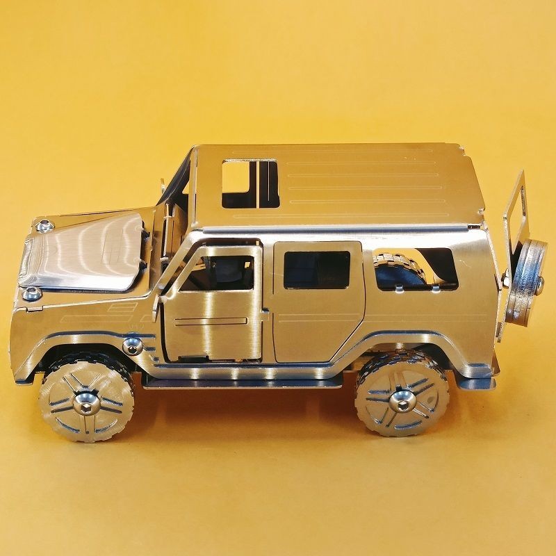賓士大G不鏽鋼車模合金玩具硬派越野汽車金屬工藝品吉普車擺件