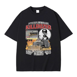 Legends Never Die Killdozer T 恤男士女士休閒超大短袖 T 恤男復古哥特式 T 恤純棉 T