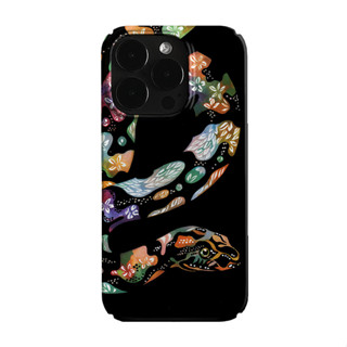 創意彩繪蛇藝術小眾適用高階感卡通iPhone16pro+蘋果15promax菲林手機殼新款13/1214proVIVO9