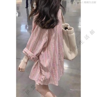✨臺灣出貨#韓版防曬衣女外穿夏季薄款襯衫電動車長袖寬鬆外套小清新甜美上衣
