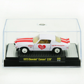 1:64車模 車模亞克力盒裝 可口可樂1972雪佛來科邁羅復古合金汽車跑車模型1:64