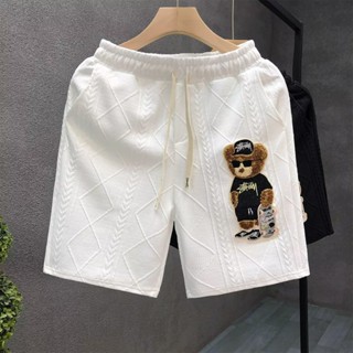 【HOT 本舖】男裝 M-3XL 夏季刺繡 五分褲男款 高階感 潮流休閒短褲 2025新款 痞帥潮牌 運動褲子