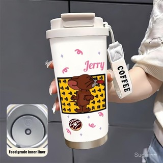 咖啡杯，暖杯設計，傑瑞廚房用具咖啡杯 530ML 不銹鋼耐熱耐冷加熱水壺帶肩帶燒瓶 2BPZ