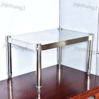 jojohung1|單層不銹鋼廚房簡易置物落地架一層傢用調料架碗架微波爐隔層架一